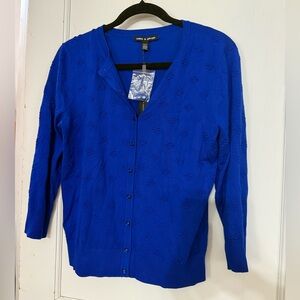 NEW!! Cable & Gauge Royal Blue Cardigan